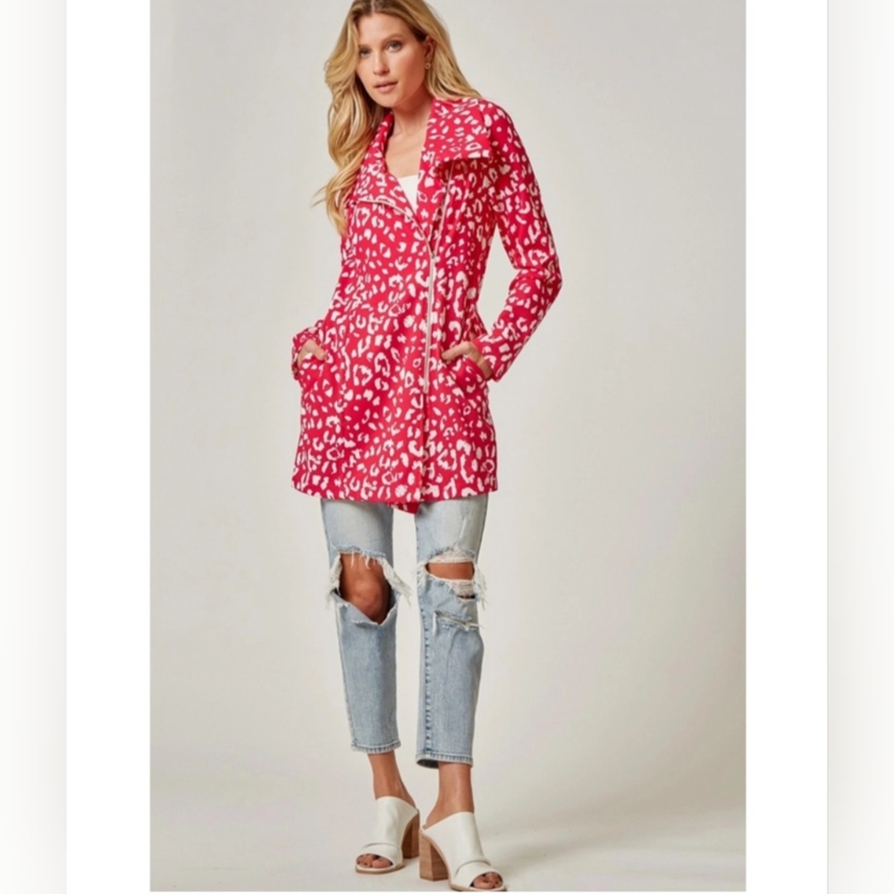 Andrée Leopard Print lightweight Jacket Size Medium